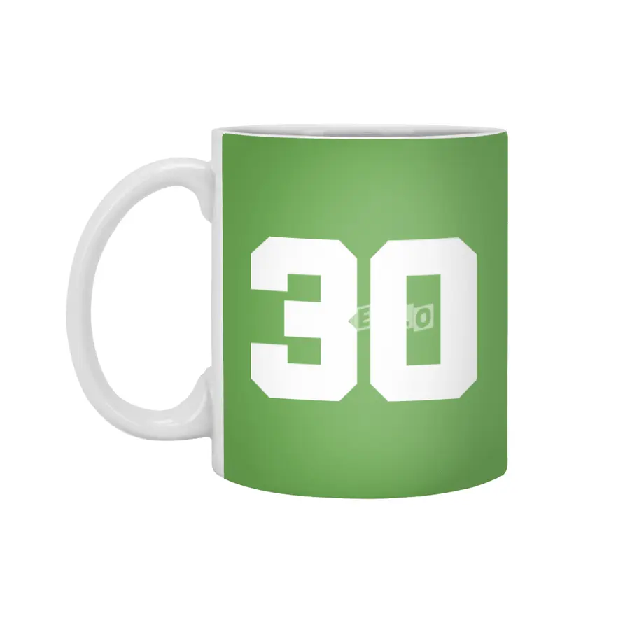 White Number 30 Beyaz Kupa