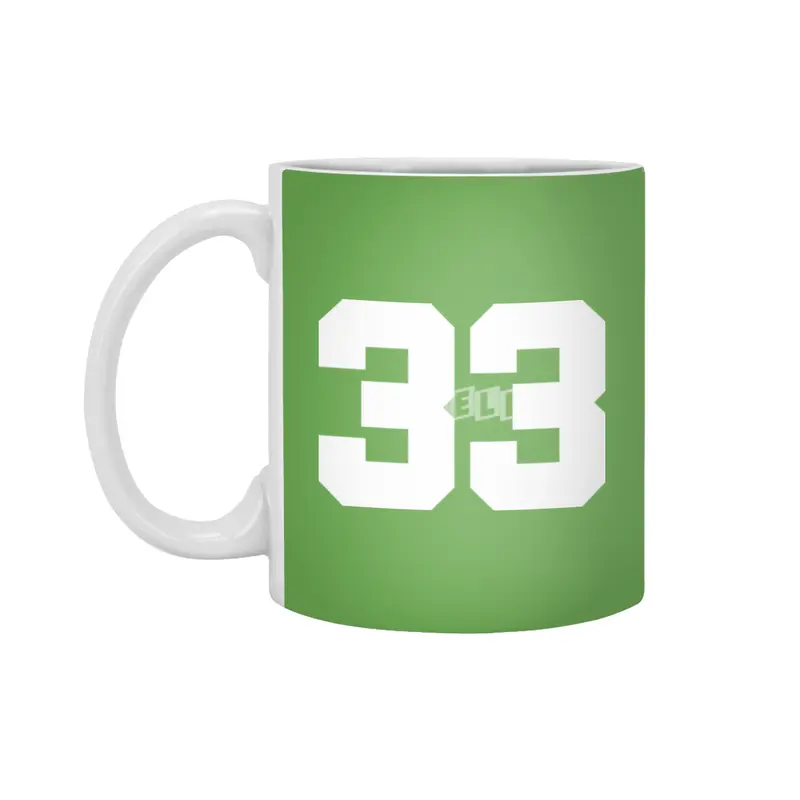 White Number 33 Beyaz Kupa