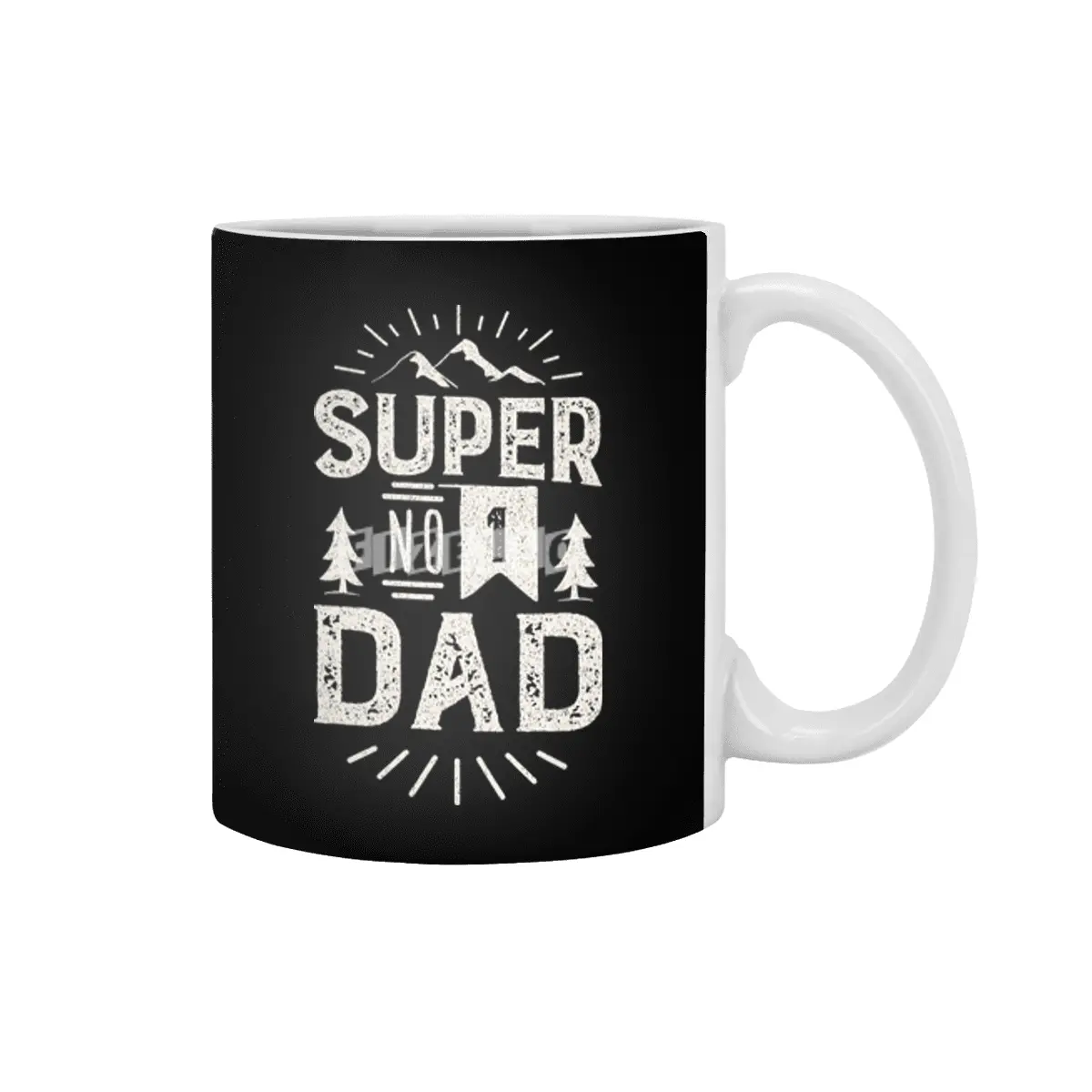 Super Number 1 Dad. No 1 Daddy Beyaz Kupa