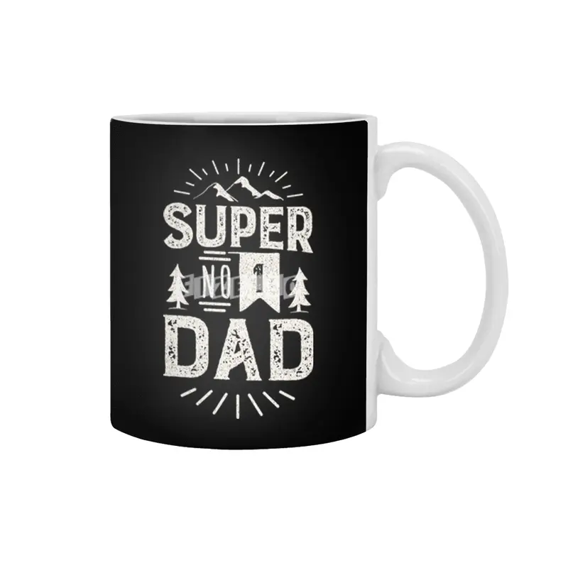 Super Number 1 Dad. No 1 Daddy Beyaz Kupa