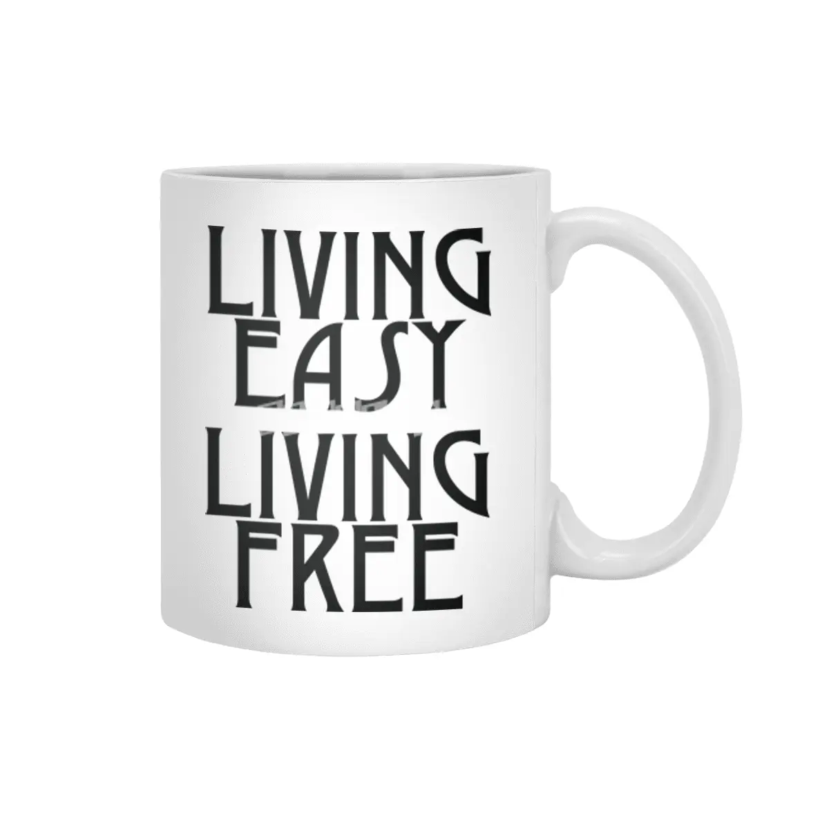 Living easy; living free Beyaz Kupa