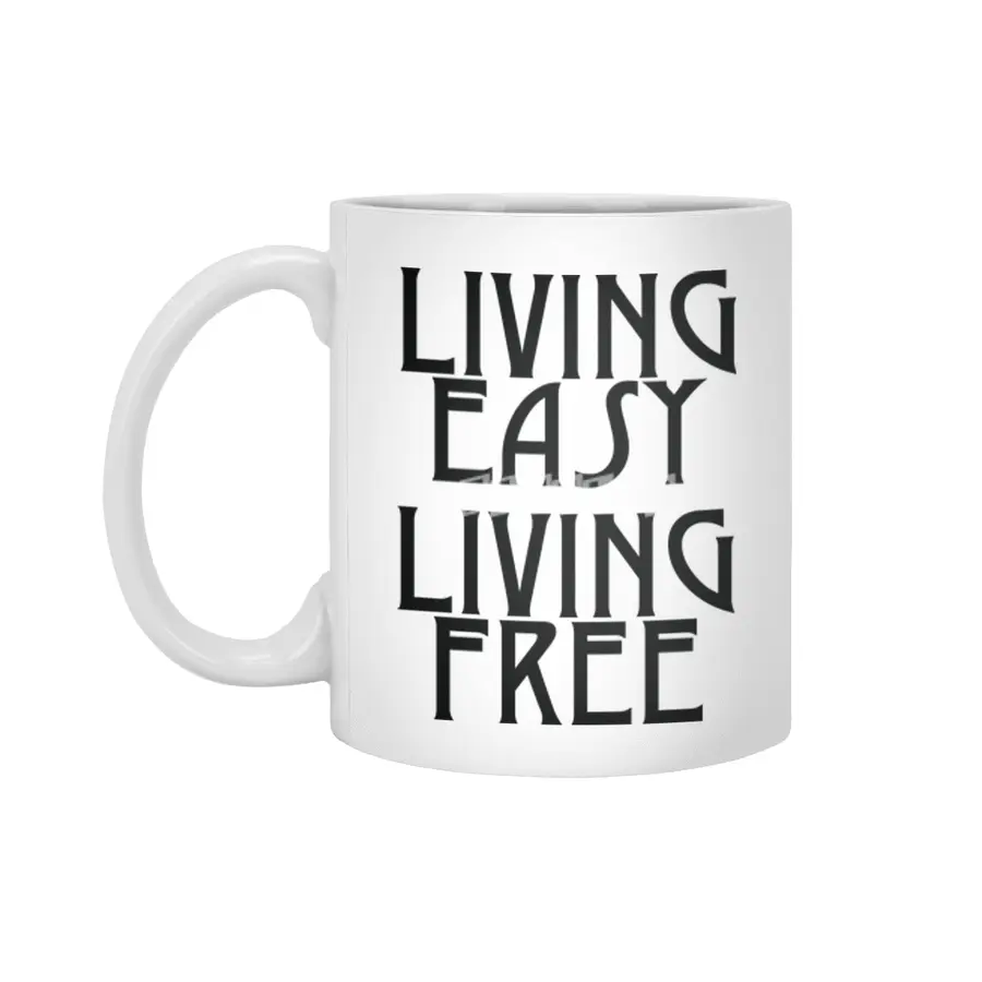 Living easy; living free Beyaz Kupa