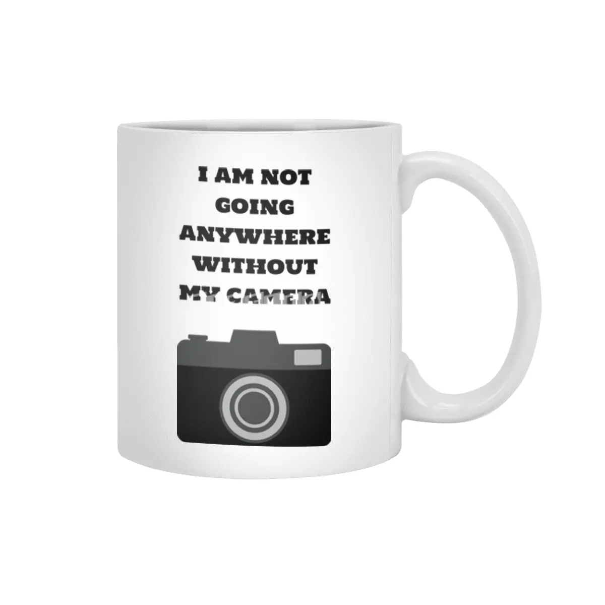 I am not going anywhere without my camera Beyaz Kupa