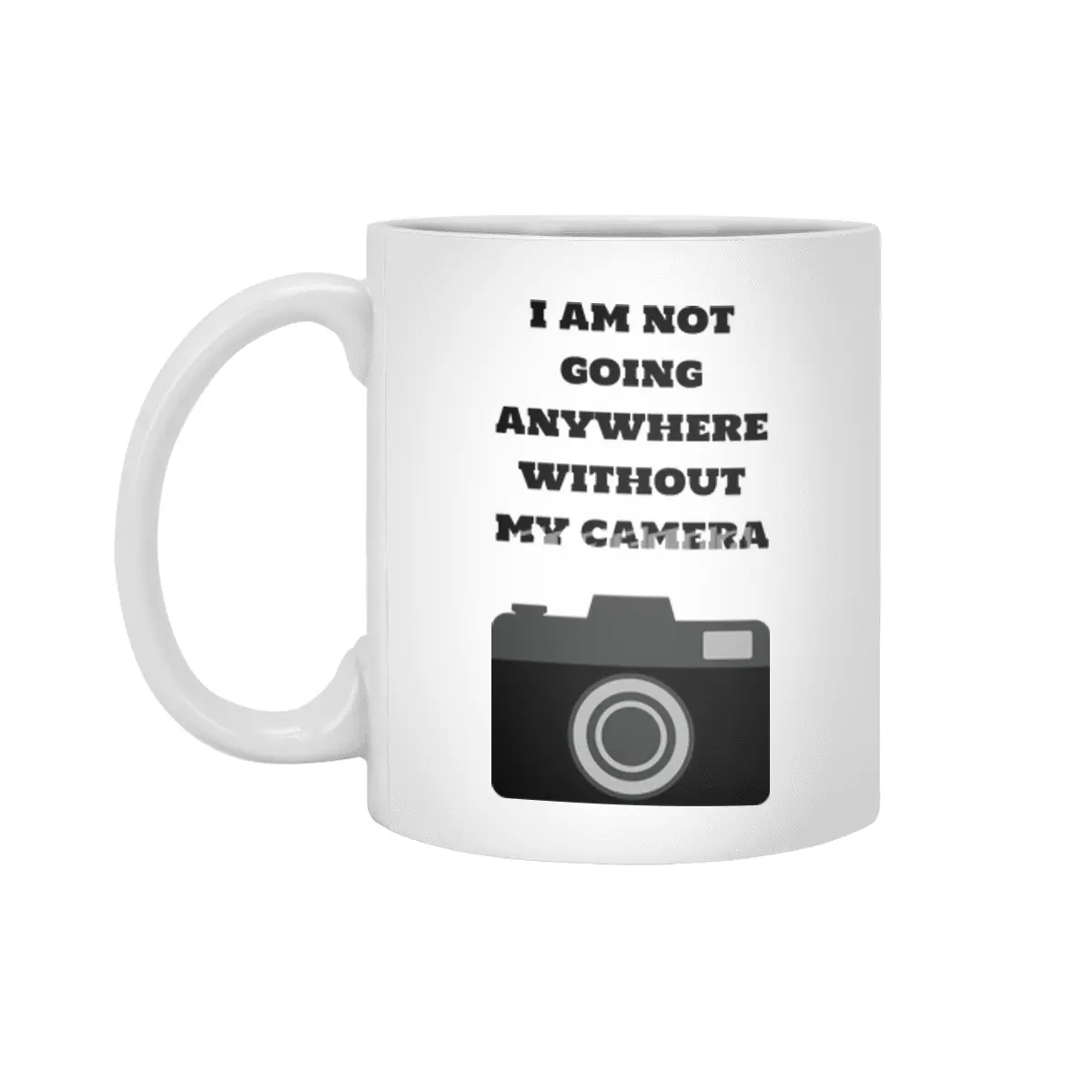 I am not going anywhere without my camera Beyaz Kupa