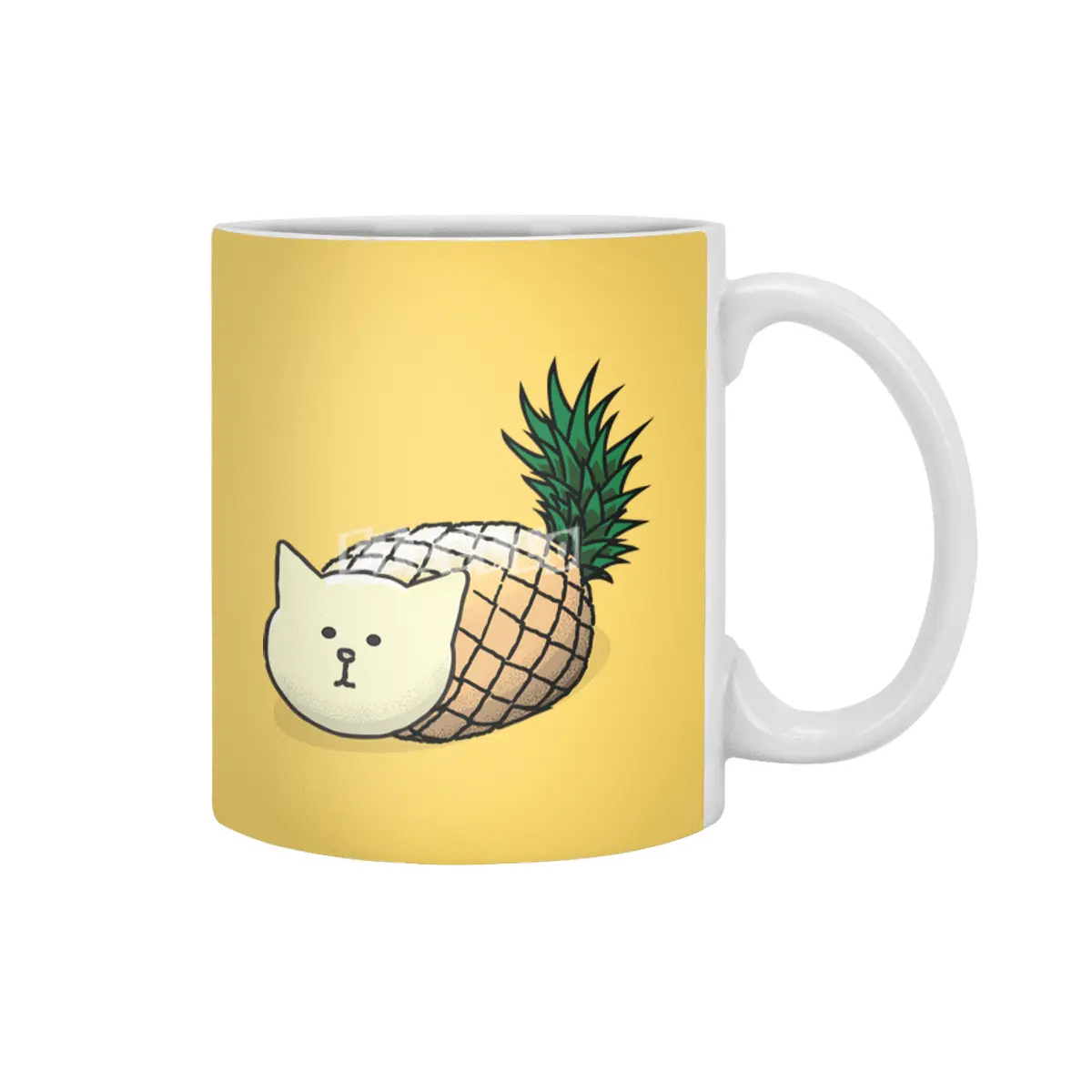 Pineapple Cat Beyaz Kupa