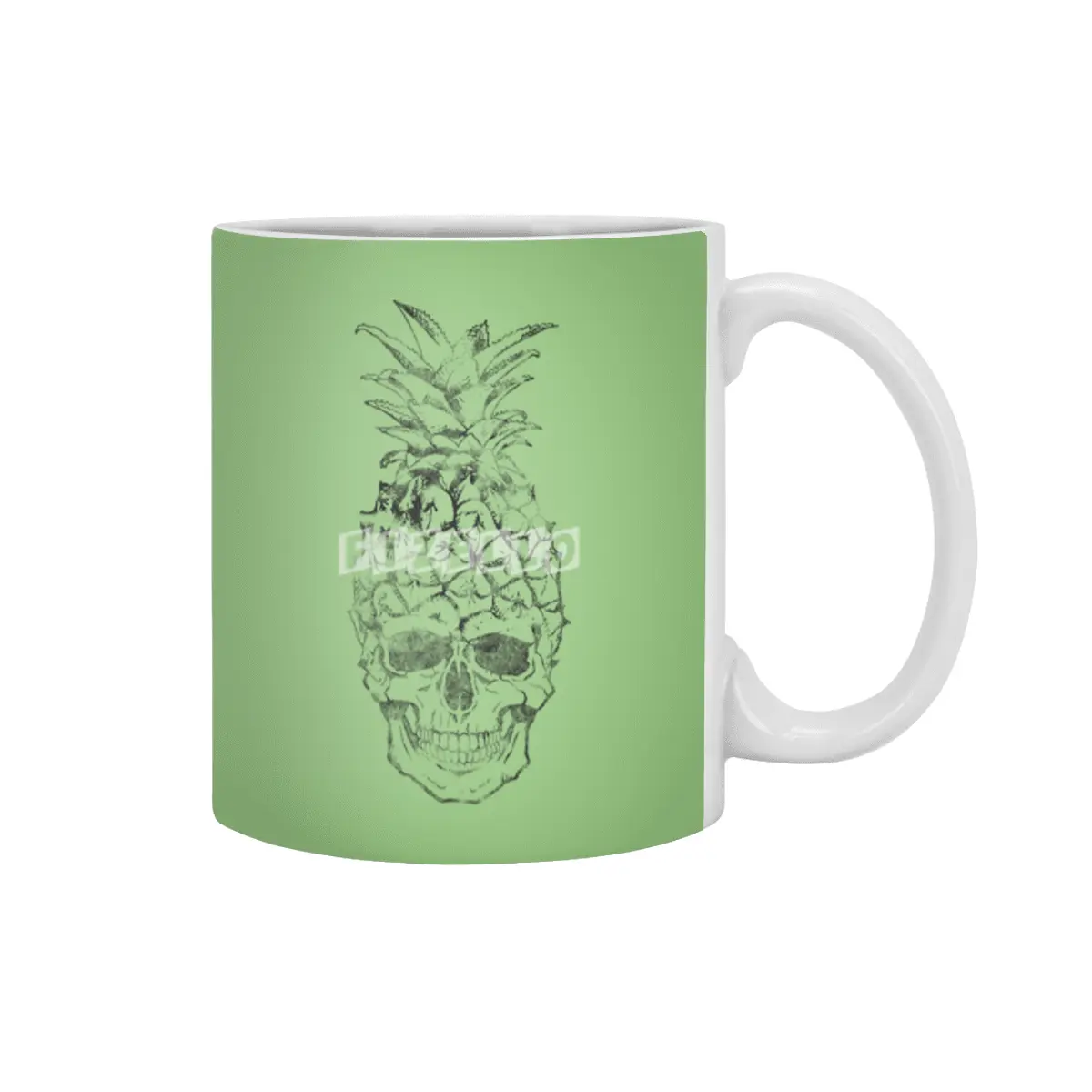 Pineapple Skull Beyaz Kupa