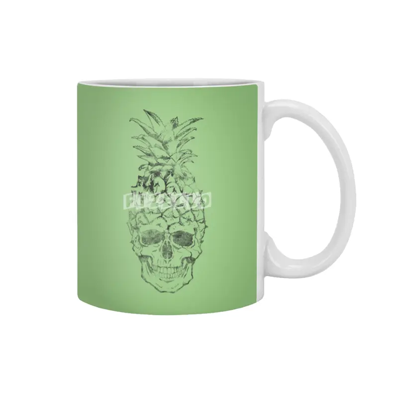 Pineapple Skull Beyaz Kupa