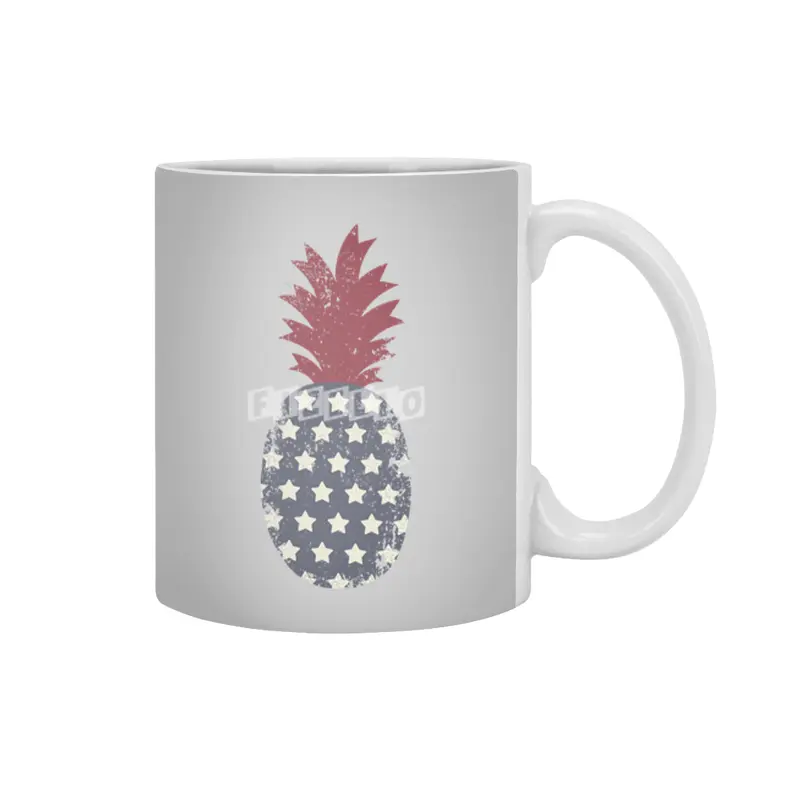Patriotic Pineapple Beyaz Kupa