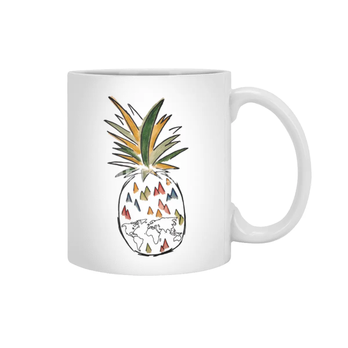 Travel Pineapple Beyaz Kupa