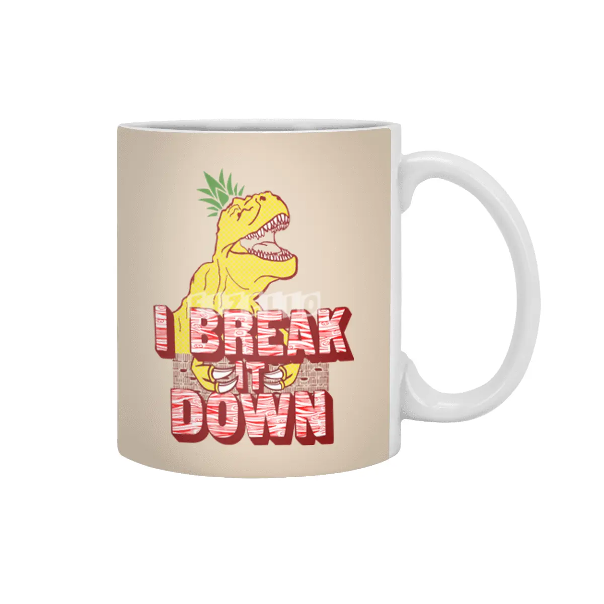 PineappleSaurus Rex Beyaz Kupa