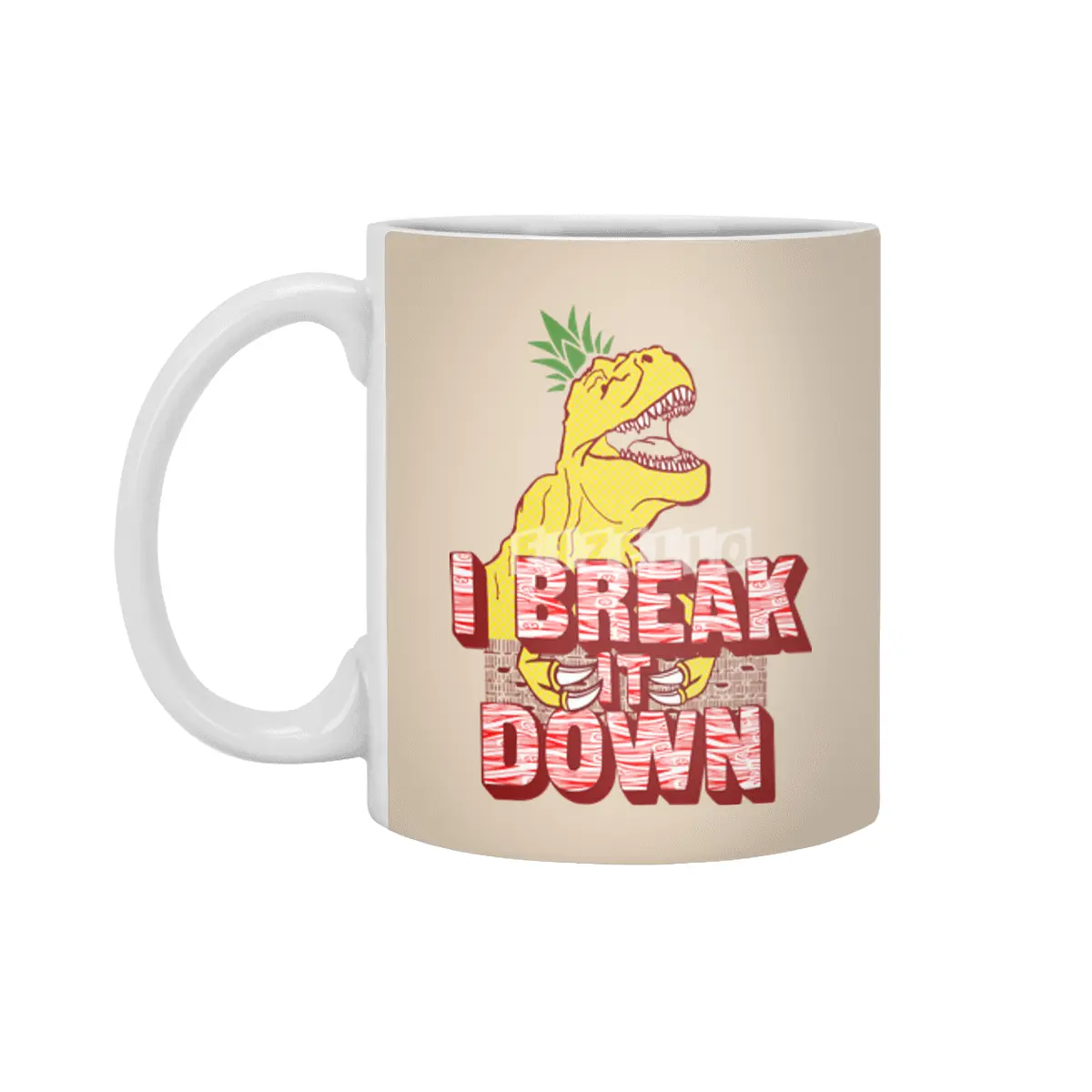 PineappleSaurus Rex Beyaz Kupa