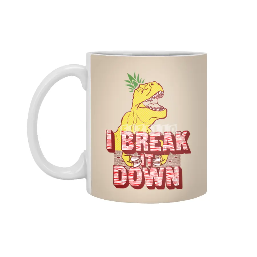 PineappleSaurus Rex Beyaz Kupa