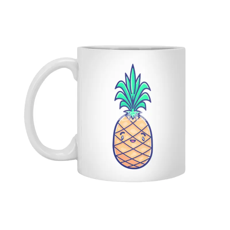 Tropicana Sticker Collection – Pineapple Beyaz Kupa
