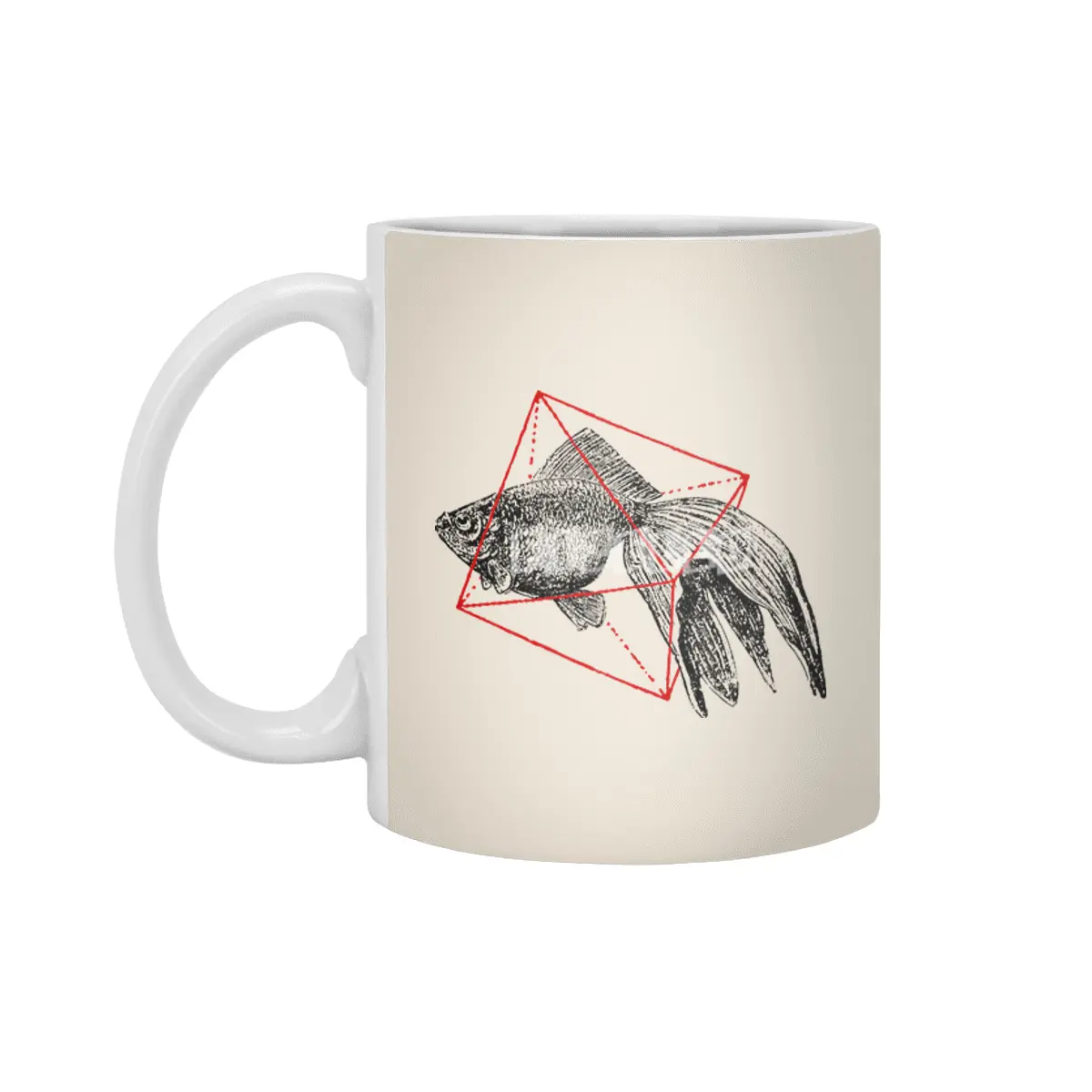 Fish in Geometrics Beyaz Kupa