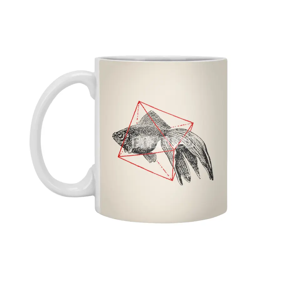 Fish in Geometrics Beyaz Kupa
