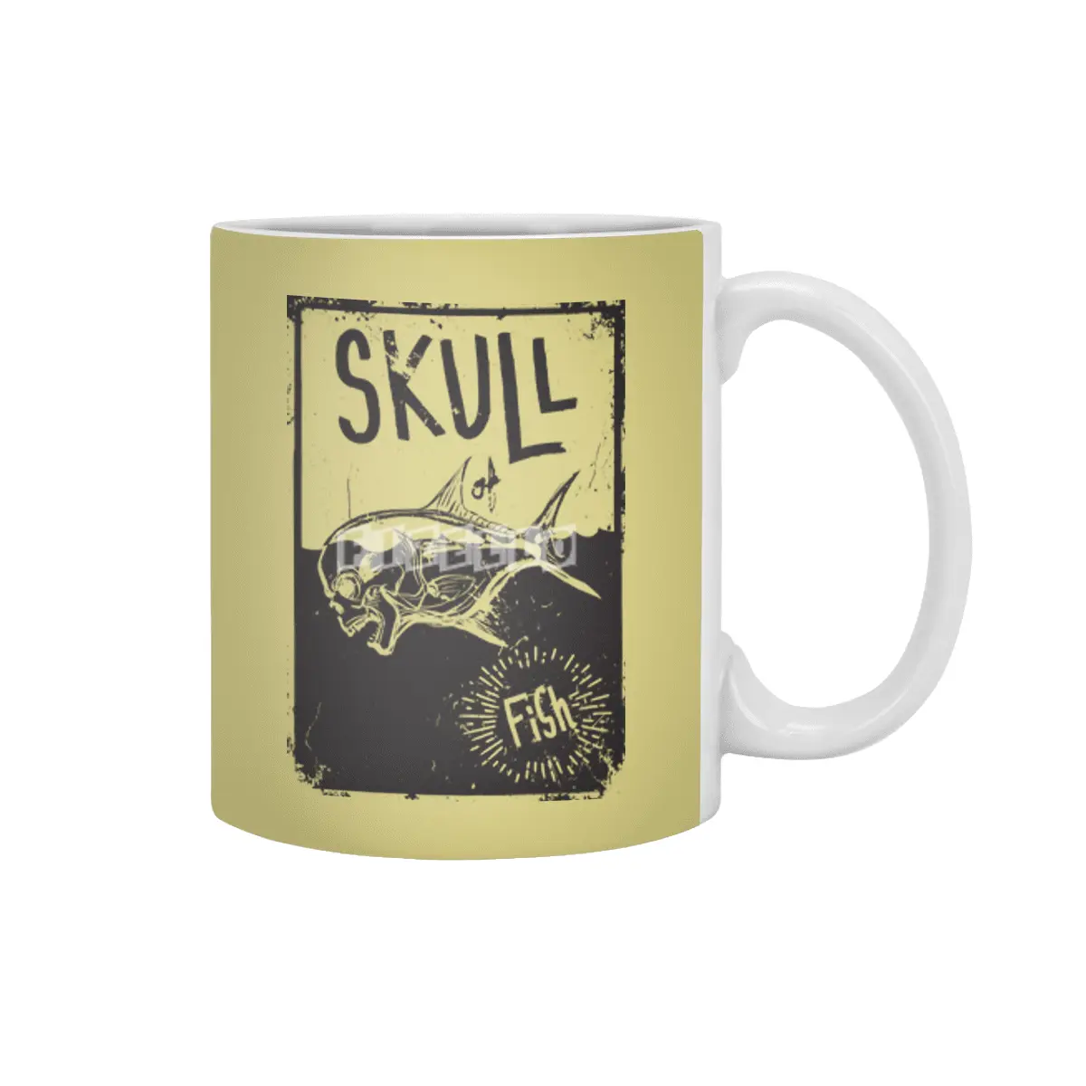 Skull of Fish Beyaz Kupa