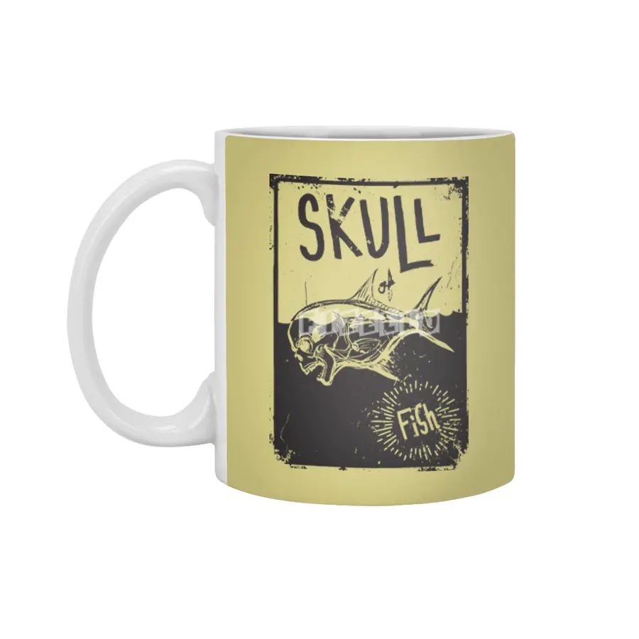 Skull of Fish Beyaz Kupa