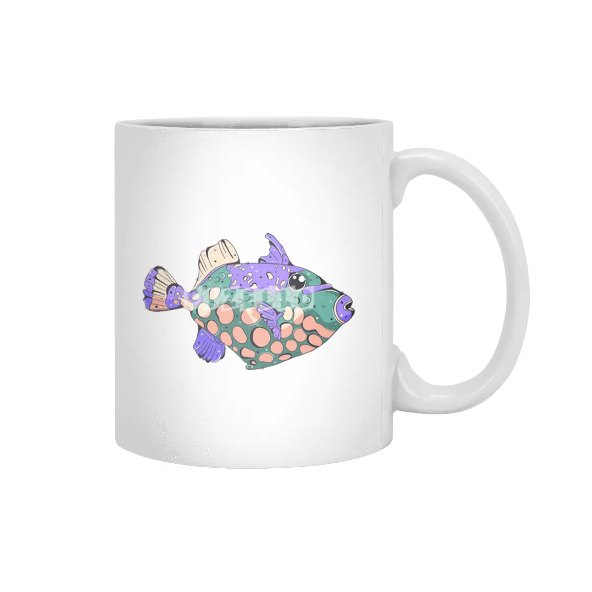 Clown Triggerfish Beyaz Kupa