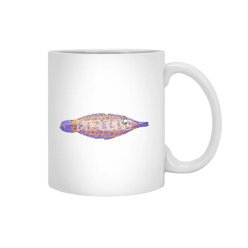 Orange Spotted Filefish Beyaz Kupa