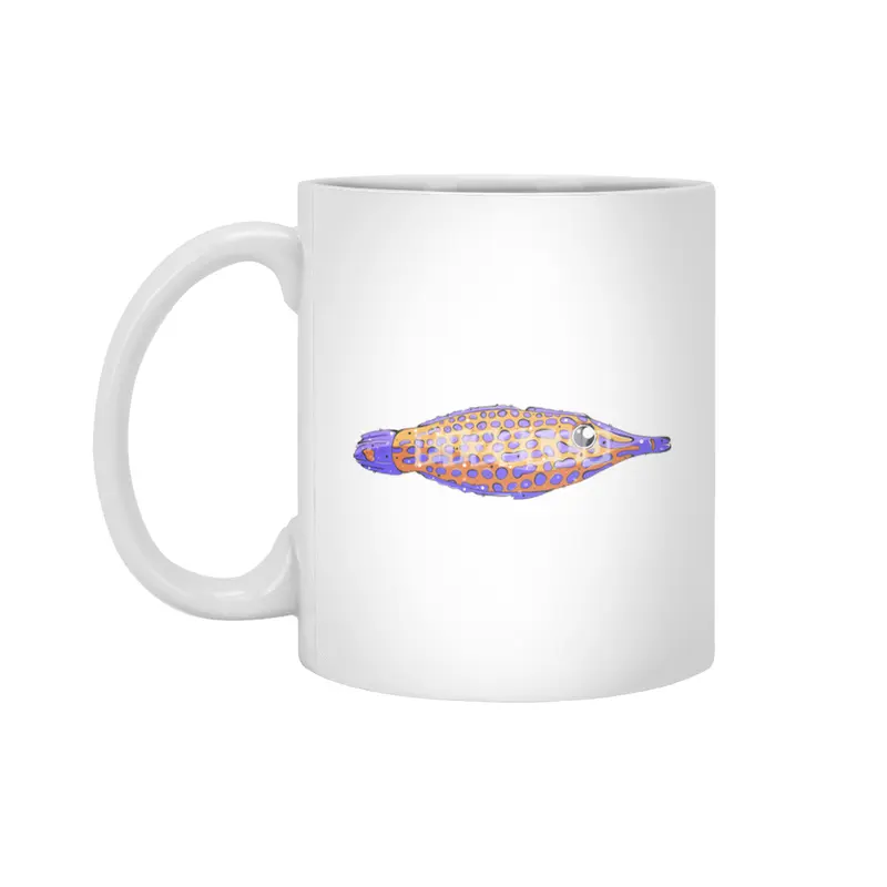 Orange Spotted Filefish Beyaz Kupa