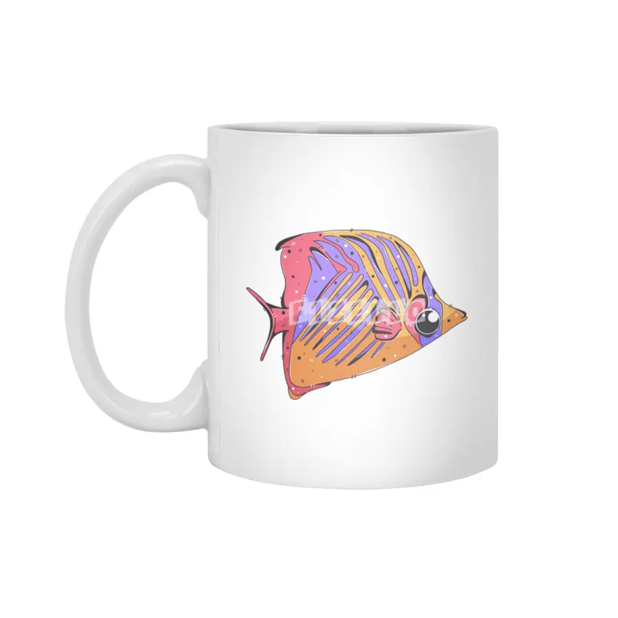 Threadfin Butterflyfish Beyaz Kupa