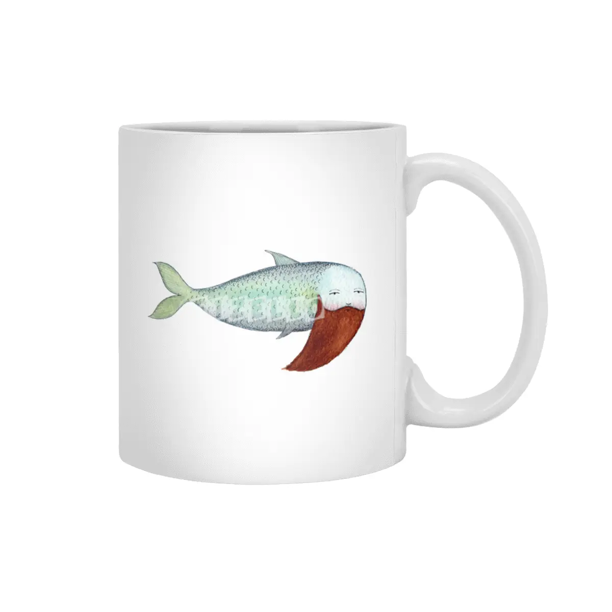 Fish with Beard Beyaz Kupa
