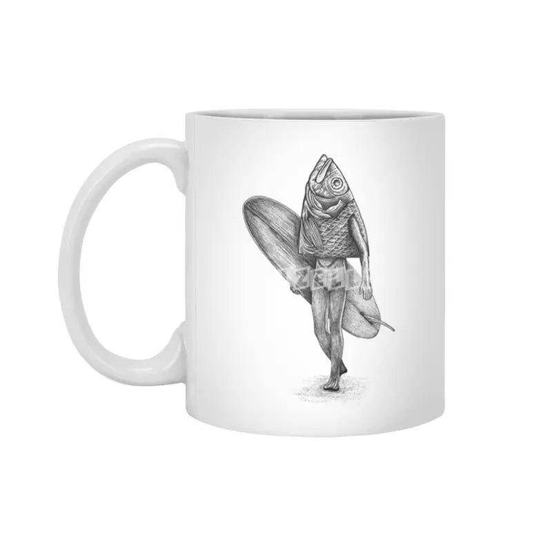 Fish surf Beyaz Kupa