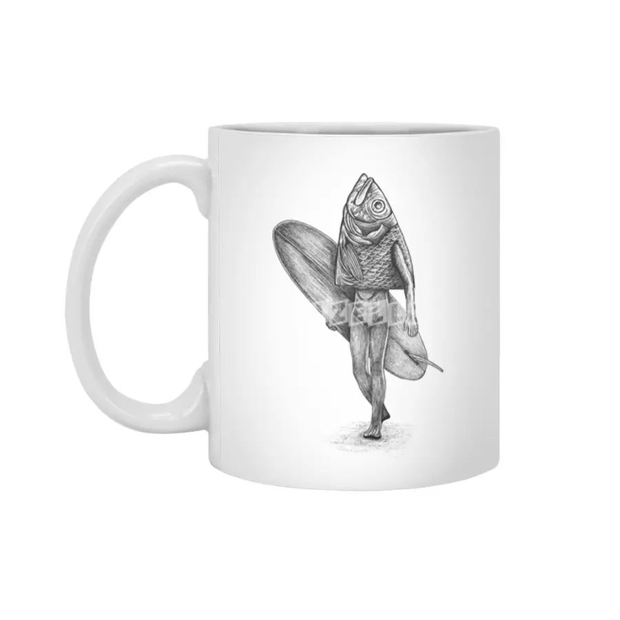 Fish surf Beyaz Kupa