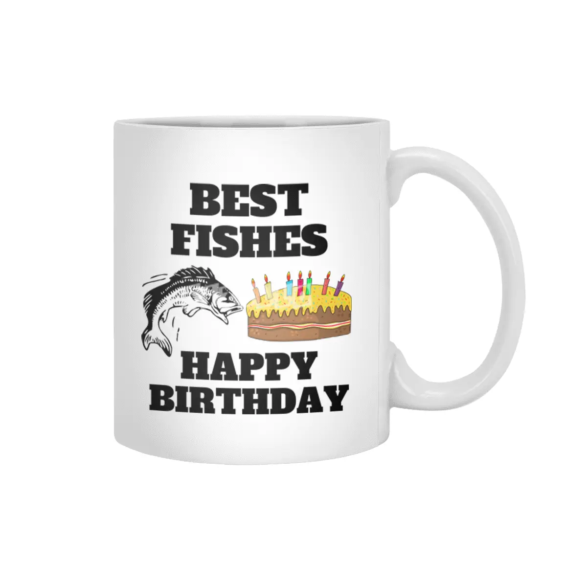 Best Fishes Happy Birthday Beyaz Kupa