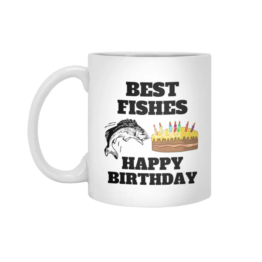 Best Fishes Happy Birthday Beyaz Kupa