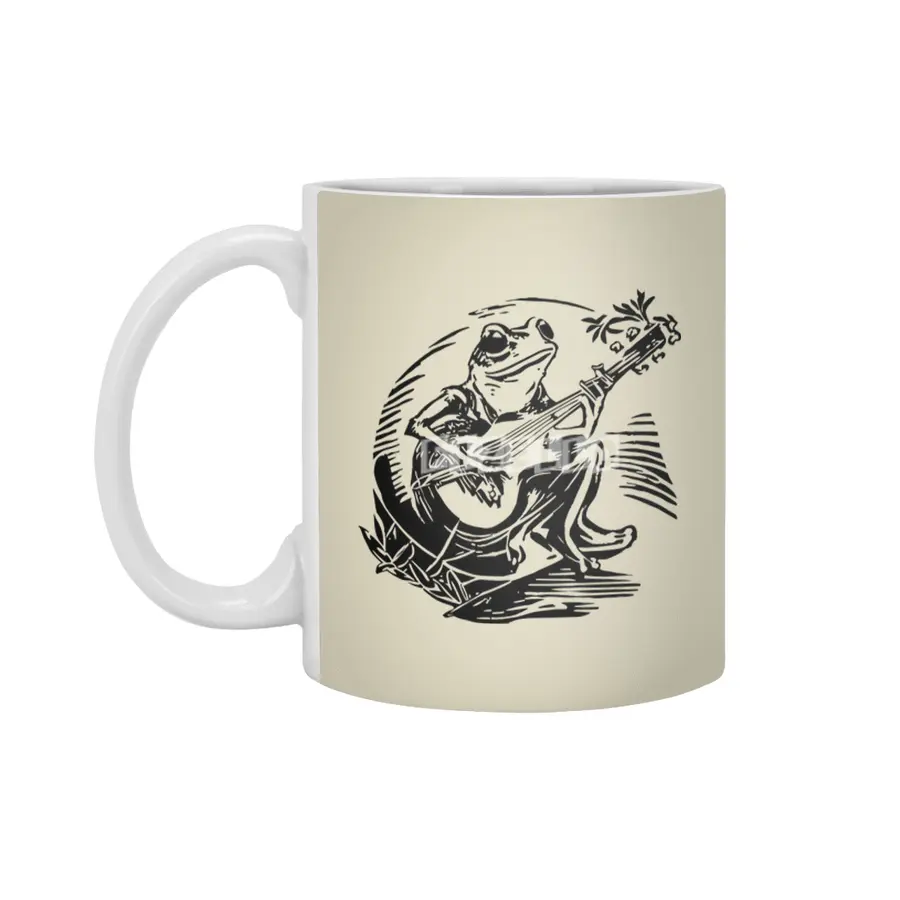 Frog with banjo Beyaz Kupa