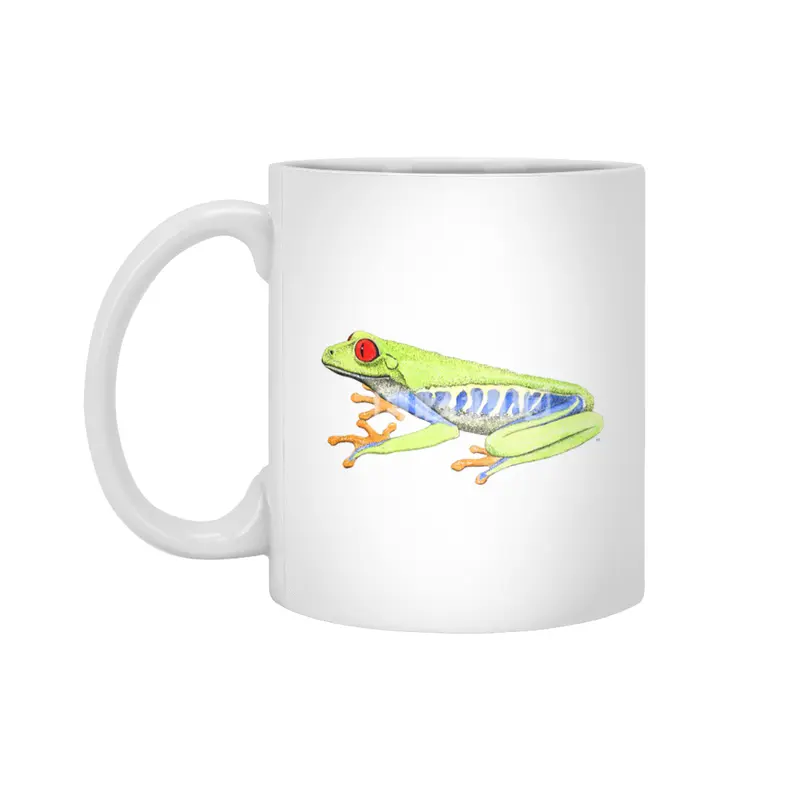 Red-eyed tree frog Beyaz Kupa