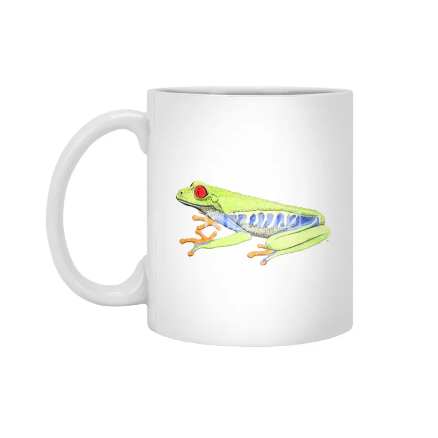 Red-eyed tree frog Beyaz Kupa
