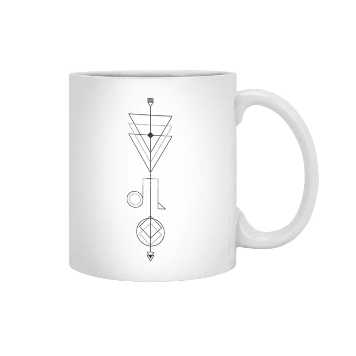 Leo Arrow - Geometric Astrology Beyaz Kupa
