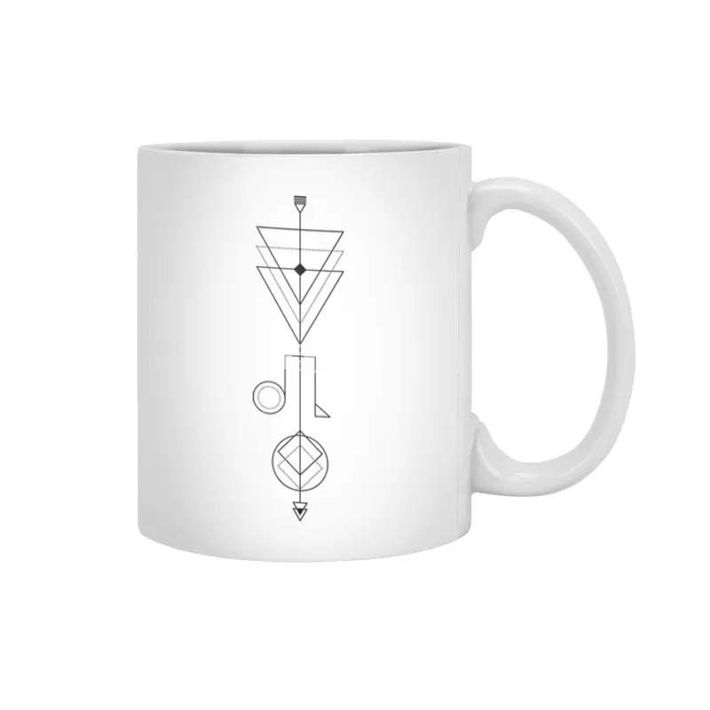 Leo Arrow - Geometric Astrology Beyaz Kupa