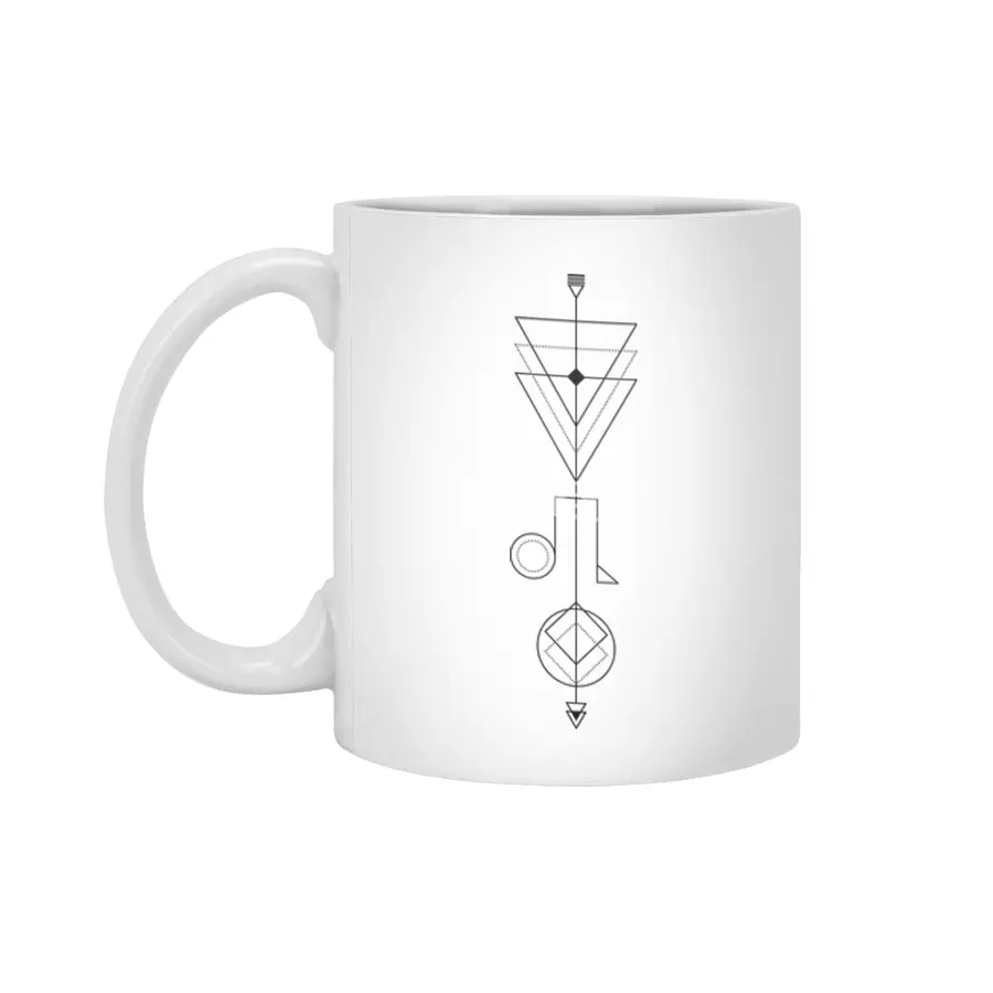 Leo Arrow - Geometric Astrology Beyaz Kupa