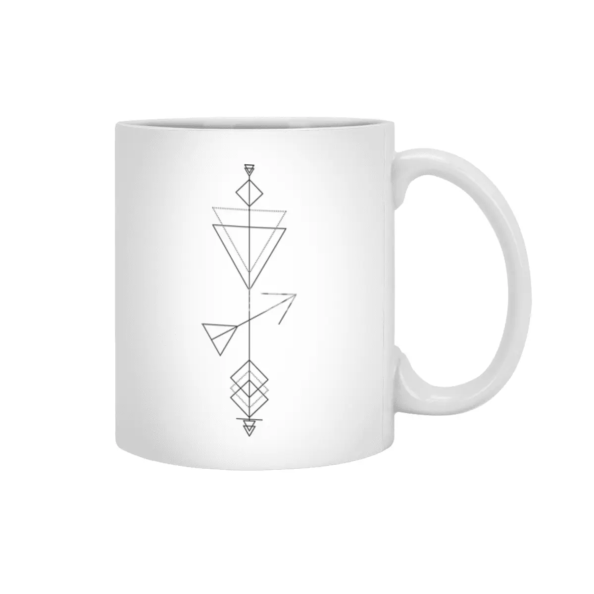 Sagittarius Arrrow - Geometric Astrology Beyaz Kupa