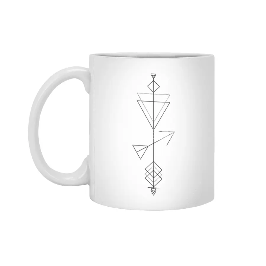 Sagittarius Arrrow - Geometric Astrology Beyaz Kupa