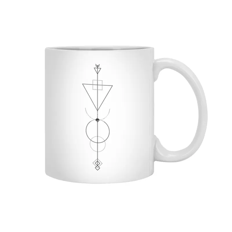 Taurus Arrow - Geometric Astrology Beyaz Kupa