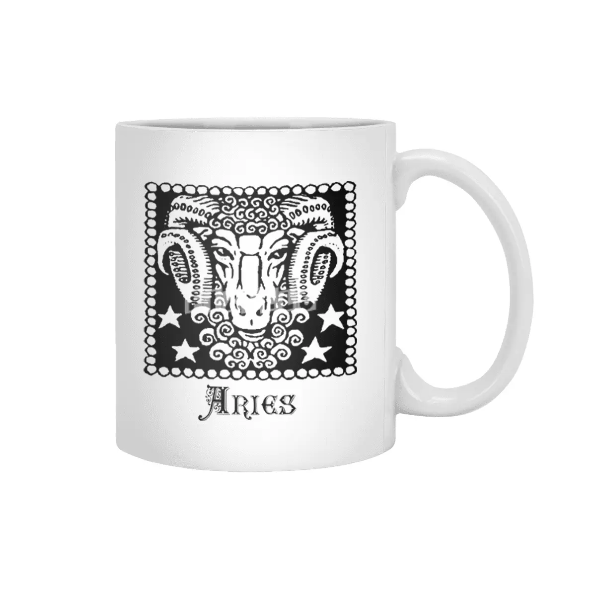 Aries Birth Sign Zodiac Horoscope Symbol Astrology Sign Beyaz Kupa