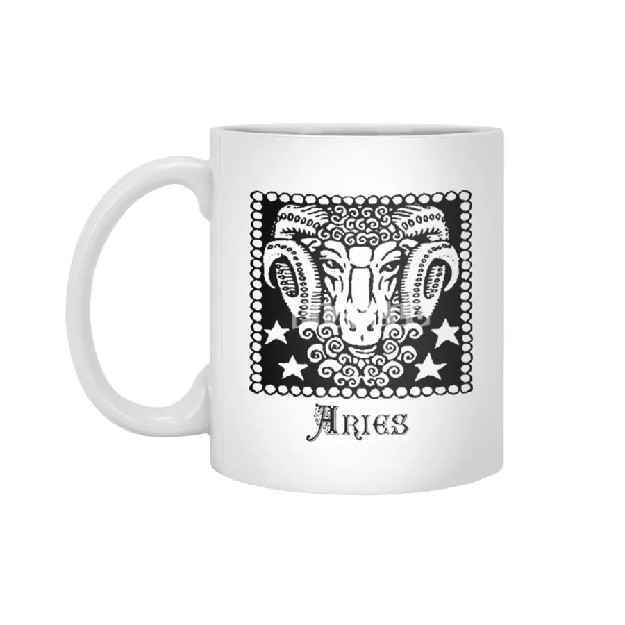 Aries Birth Sign Zodiac Horoscope Symbol Astrology Sign Beyaz Kupa