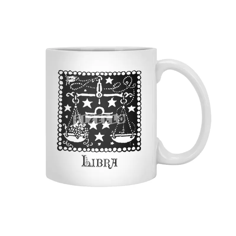Libra Birth Sign Zodiac Horoscope Symbol Astrology Sign Beyaz Kupa