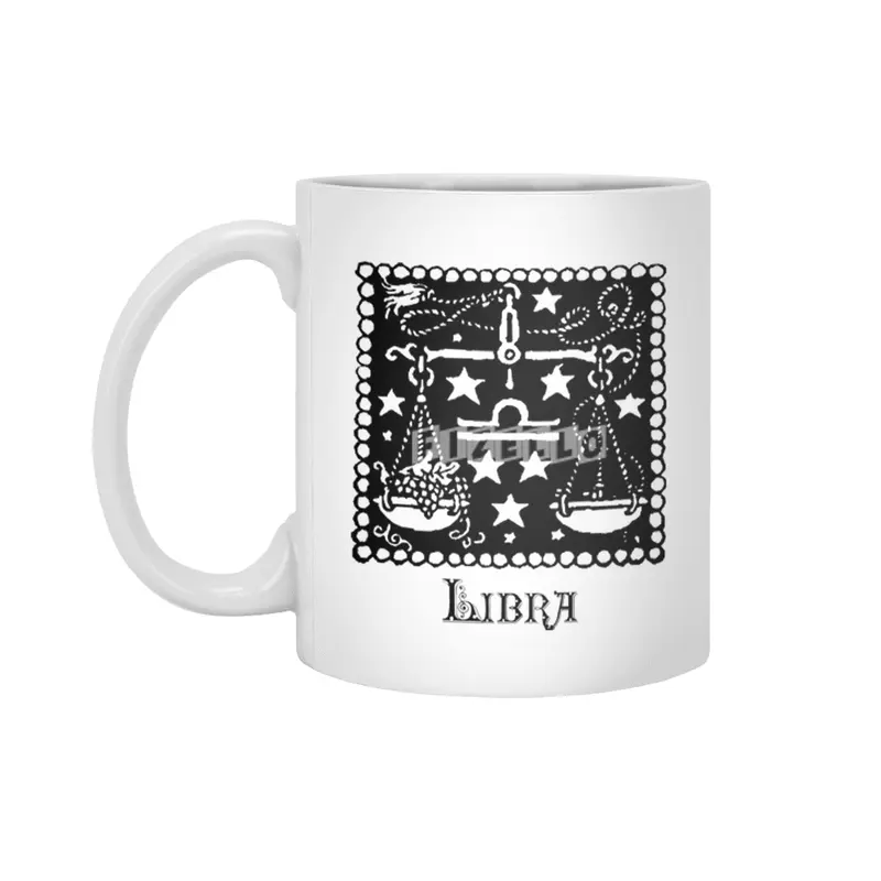 Libra Birth Sign Zodiac Horoscope Symbol Astrology Sign Beyaz Kupa