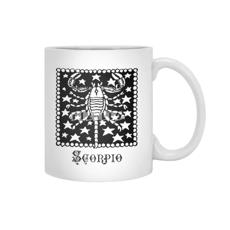 Scorpio Birth Sign Zodiac Horoscope Symbol Astrology Sign Beyaz Kupa
