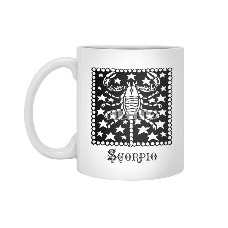 Scorpio Birth Sign Zodiac Horoscope Symbol Astrology Sign Beyaz Kupa