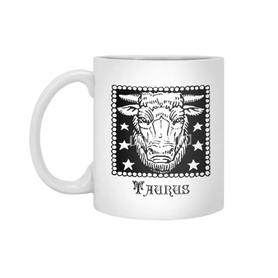 Taurus Birth Sign Zodiac Horoscope Symbol Astrology Sign Beyaz Kupa
