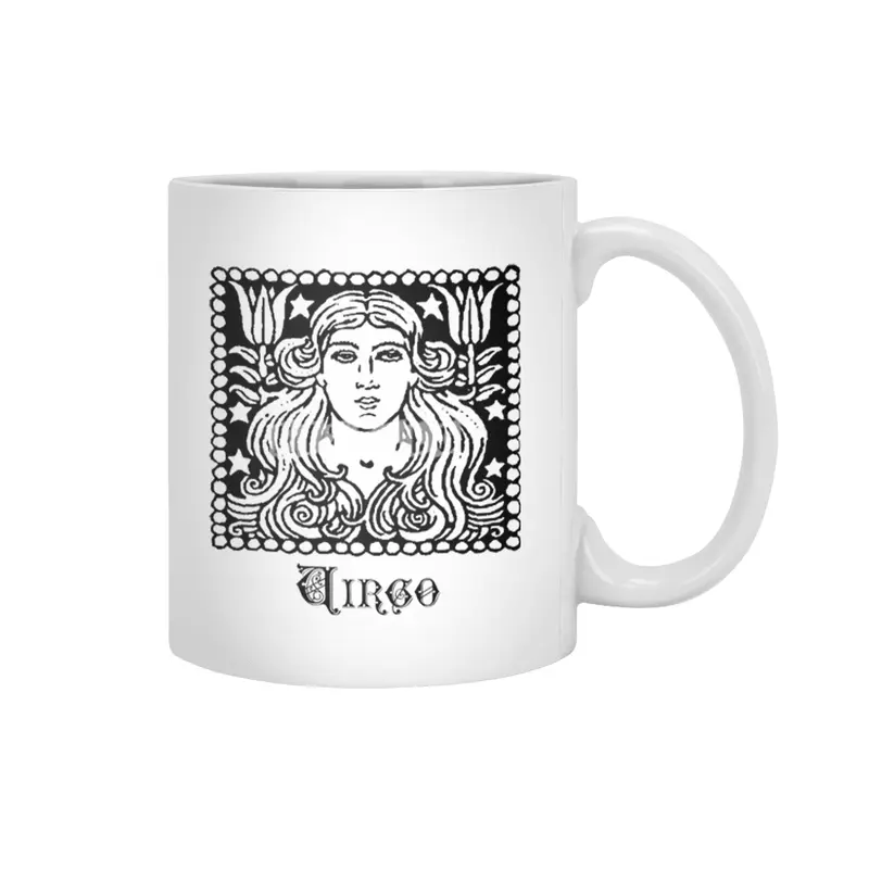 Virgo Birth Sign Zodiac Horoscope Symbol Astrology Sign Beyaz Kupa