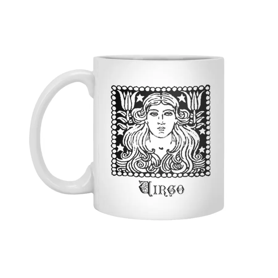 Virgo Birth Sign Zodiac Horoscope Symbol Astrology Sign Beyaz Kupa