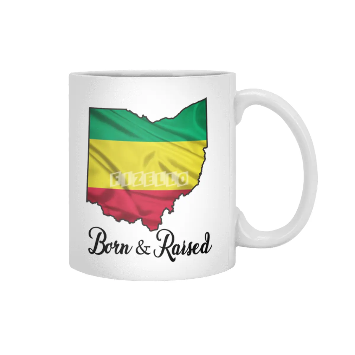 Born in Ethiopian Raised in Ohio - Without Star Beyaz Kupa