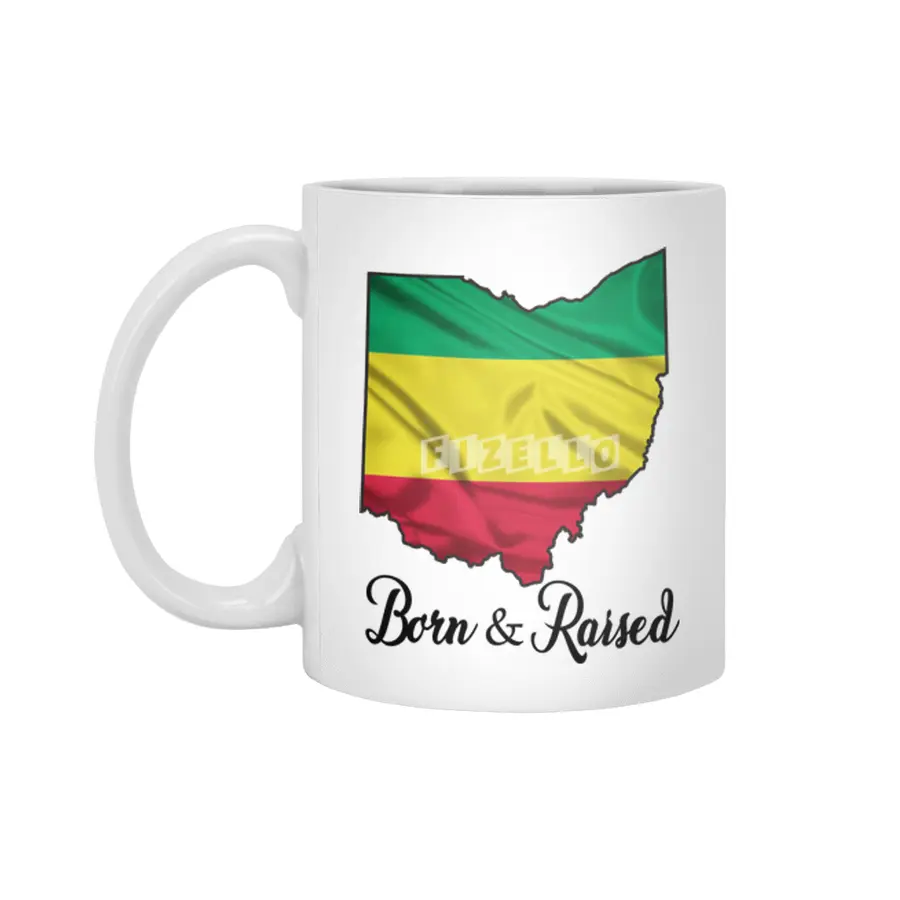 Born in Ethiopian Raised in Ohio - Without Star Beyaz Kupa